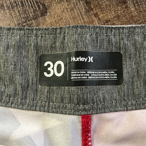 Hurley Board Shorts American Flag 🇺🇸 Swim Suit Men's Size 30 - Picture 5 of 8